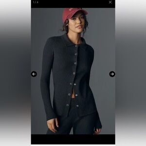 NWOT Spiritual Gangster Black Ribbed Women's Cardigan